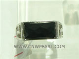 wholesale 925 silver ring with single agate piece