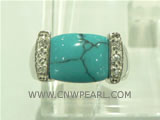 925 silver ring with bread shape turquoise on wholesale