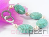 discount sale 20*25mm oval shape dark green turquoise bracelet