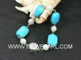 discount sale 15*20mm oblong turquoise bracelet with blue color
