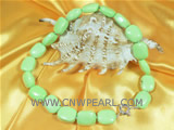 17*20mm oblong apple green turquoise necklace on sale