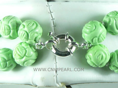 wholesale depicted turquoise necklace with zircon beads