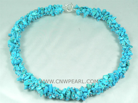 blue detritus turquoise necklace with some discount
