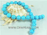 wholesale 14mm round shape turquoise strand with blue color