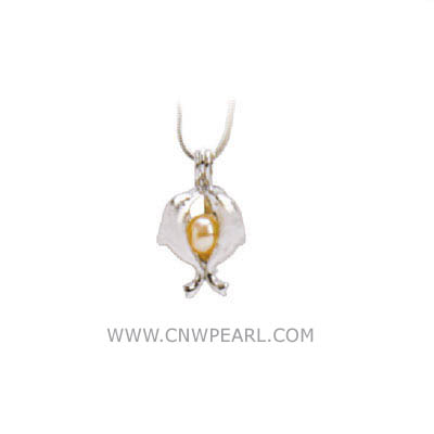 10pcs 18KGP wish pearl pendants (cages) in tower design