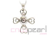 10pcs 18KGP wish pearl pendants (cages) in flower pattern