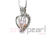 10pcs 18KGP wish pearl pendants (cages) with zircon