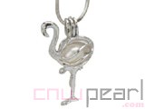 10pcs 18KGP wish pearl pendants (cages) in ostrich design