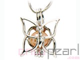 10pcs 18KGP wish pearl pendants (cages) in butterfly design