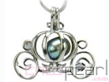 10pcs 18KGP wish pearl pendants (cages) in autobike design