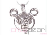 10pcs 18KGP wish pearl pendants (cages) in mickey mouse design