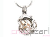 10pcs 18KGP wish pearl pendants (cages) in sea pig design