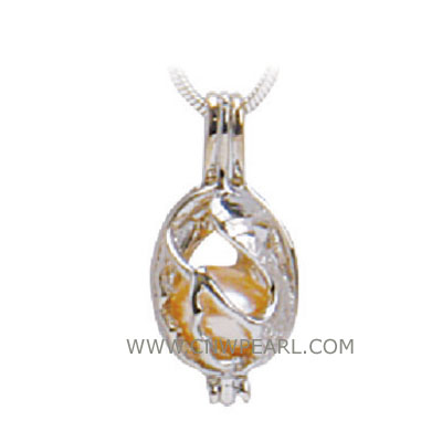 10pcs 18KGP wish pearl pendants (cages) in volleyball design