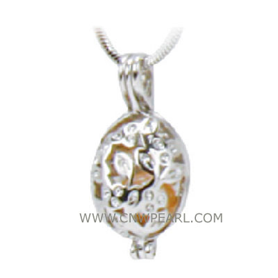 10pcs 18KGP wish pearl pendants (cages) in flower ball design