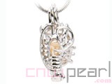 10pcs 18KGP wish pearl pendants (cages) in scorpion design